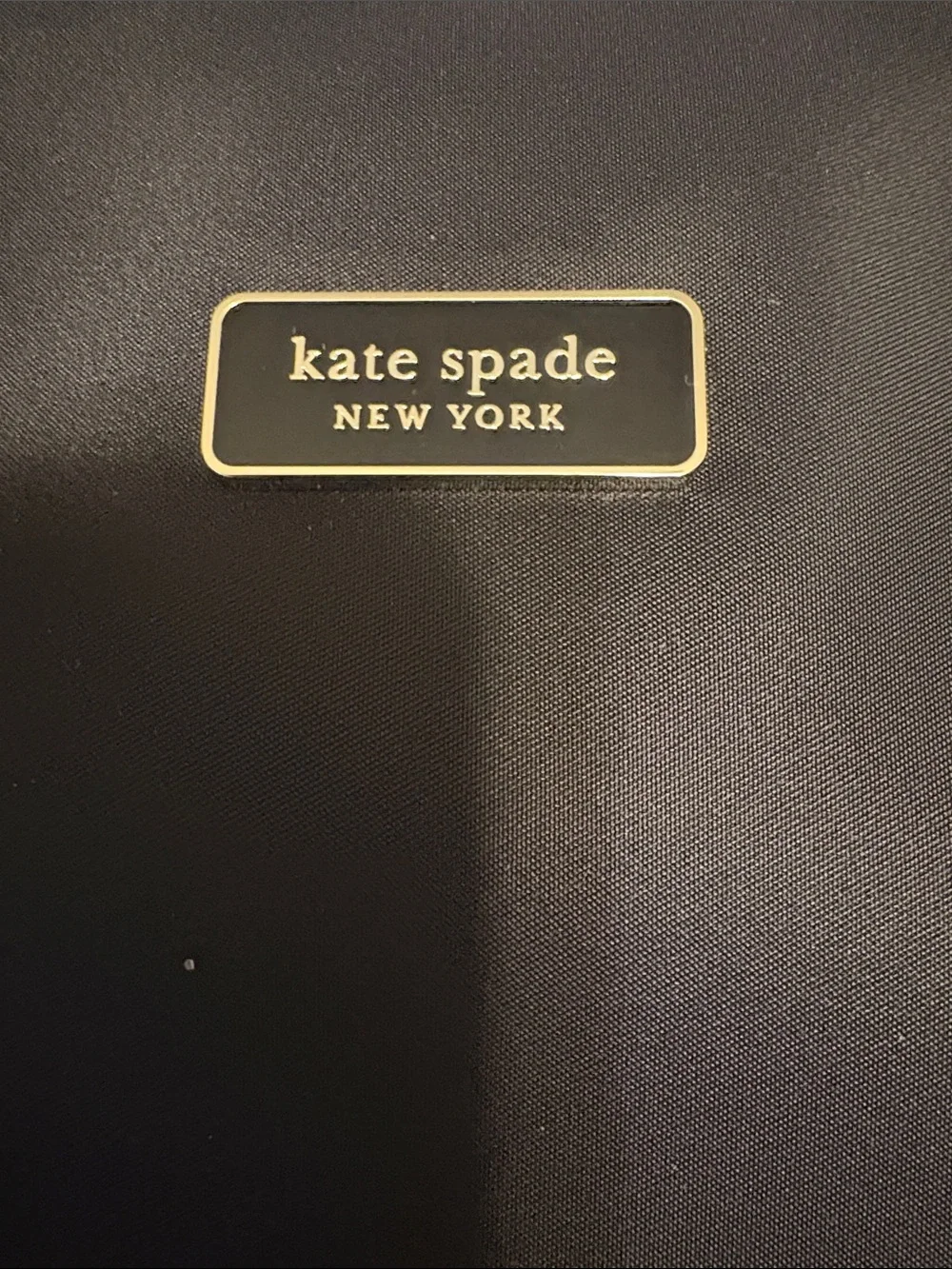 kate spade Black Nylon Laptop Tote with Leather Handles